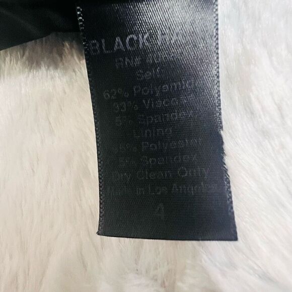 Black Halo Roxy Womens Black Knee Length Strapless Cut Out Sheath Dress Size 4 - Picture 9 of 12